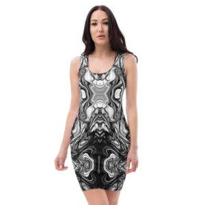 Black and white Sublimation Cut & Sew Dress