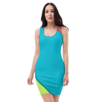 Colorful Geometric Sublimation Cut & Sew Dress