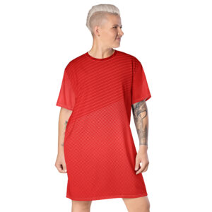 Red T-shirt dress