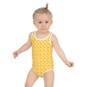 Yellow – Bows Kids Swimsuit