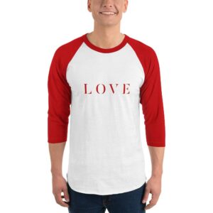 Love 3/4 sleeve raglan shirt