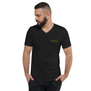 Elegant Unisex Short Sleeve V-Neck T-Shirt