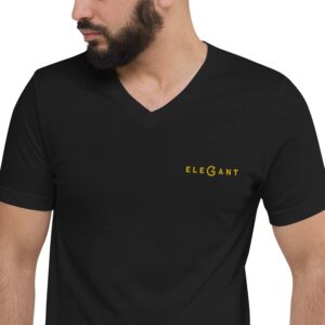 Elegant Unisex Short Sleeve V-Neck T-Shirt