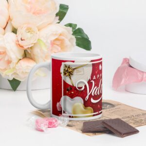 Happy Valentine’s Day White glossy mug