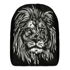 Black lion Minimalist Backpack
