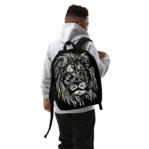 Black lion Minimalist Backpack