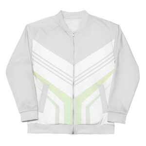 Gray and green Sport  Unisex Bomber Jacket