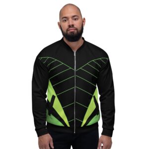 Black and green Sport Unisex Bomber Jacket