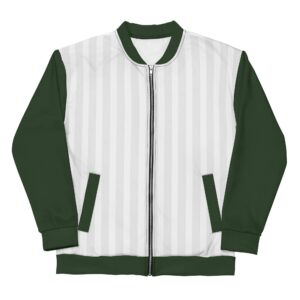 Gray and Green Sport Unisex Bomber Jacket