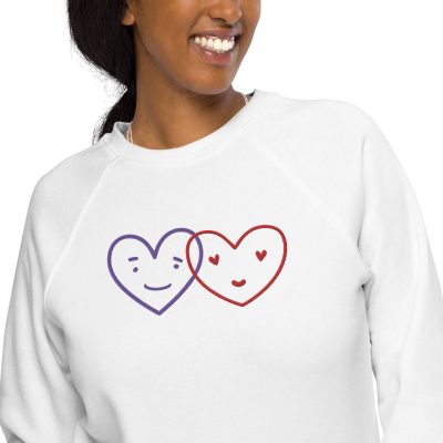 Love Unisex organic raglan sweatshirt