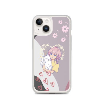 Girl with cat Clear Case for iPhone®