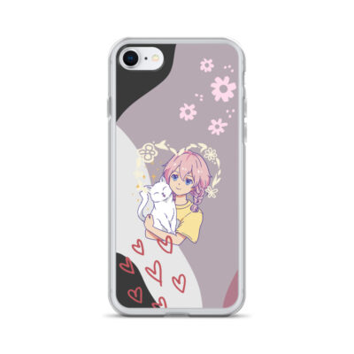 Girl with cat Clear Case for iPhone®